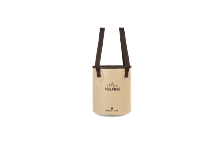 ถังน้ำพับได้แบบพกพา FEELFREE FOLDABLE WASH BASIN 5L สีแทน สายสีน้ำตาล_1